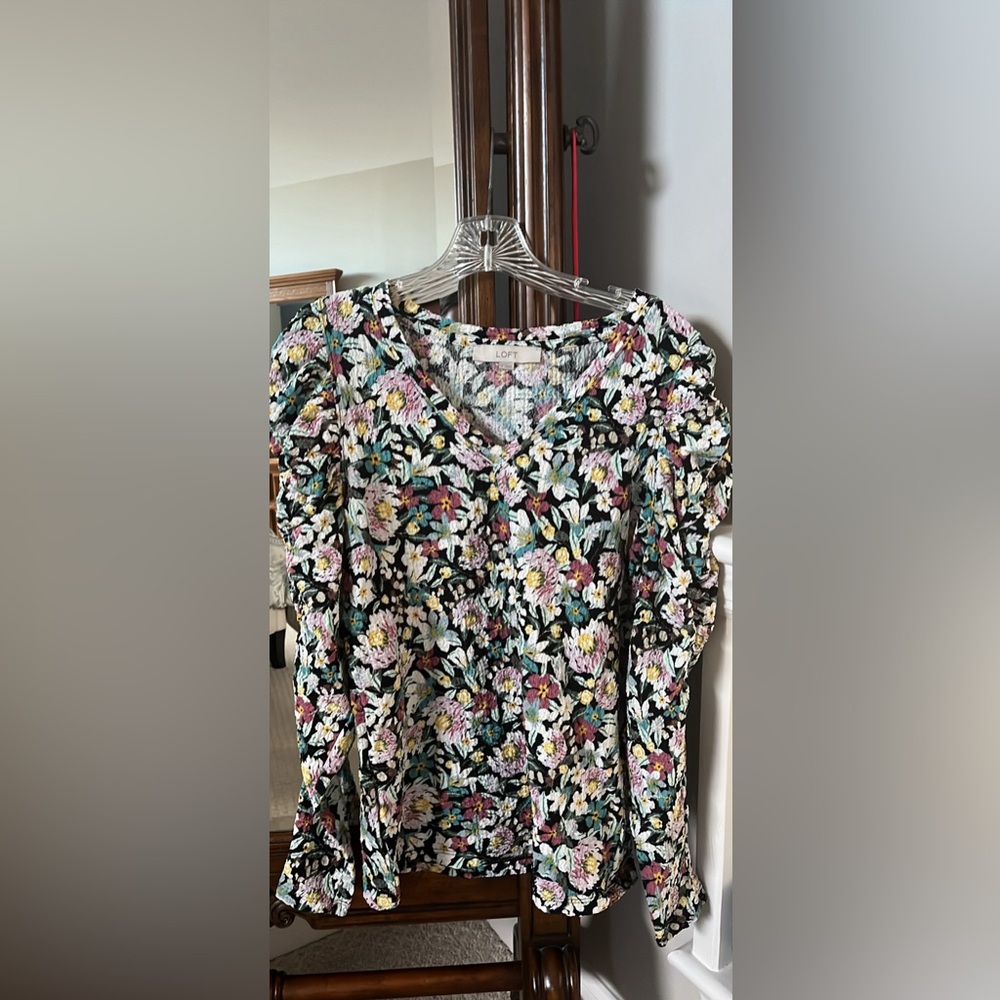 LOFT floral long sleeve